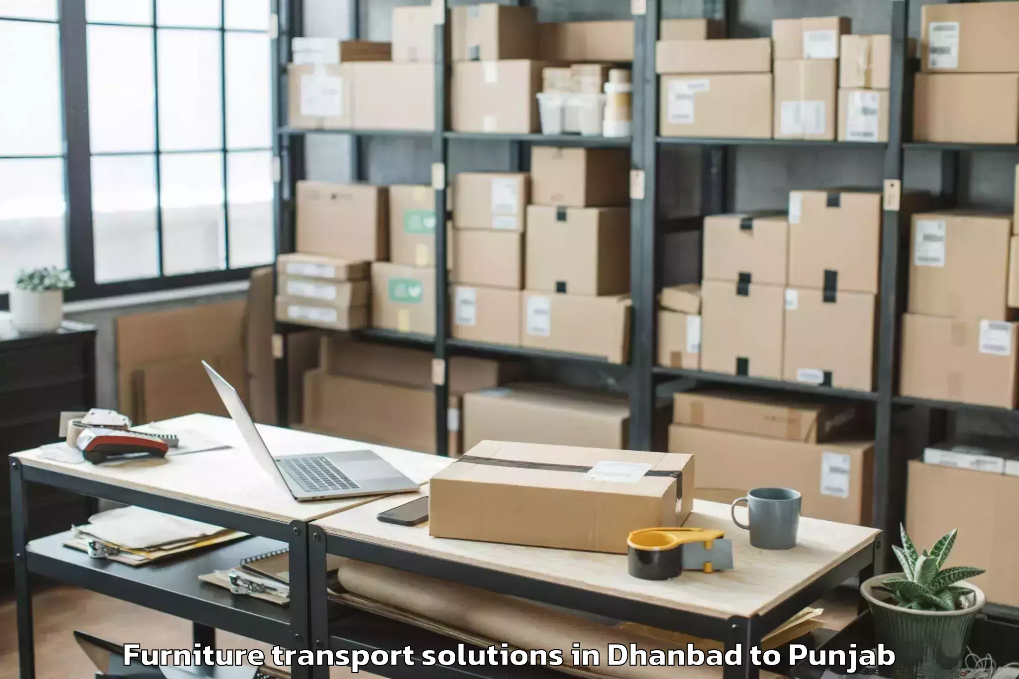 Expert Dhanbad to Patti Furniture Transport Solutions